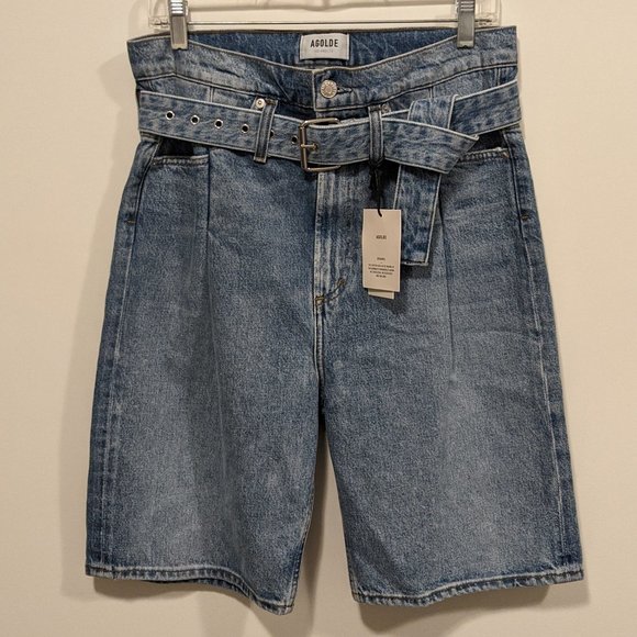AGOLDE Reworked 90s High Rise Denim Shorts - Picture 1 of 6